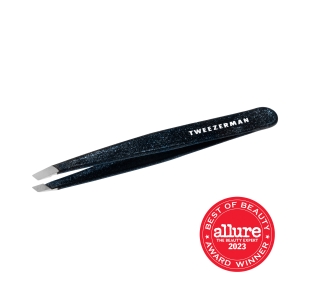 Allure Best of Beauty Award winner Dusted Onyx Black with Glitter Slant Tweezer