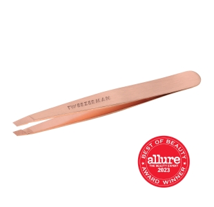 Allure Best of Beauty Award Winner Slant Tweezer with Metallic Rose Gold Finish