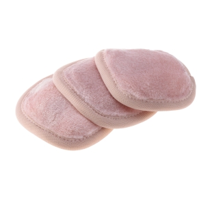 Three Pink Nail Polish Remover Pads 