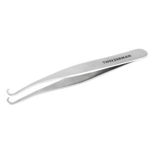 Stainless steel curved tip blackhead extractor