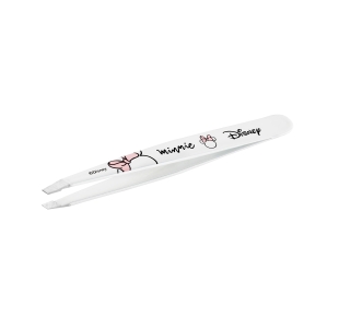 Minnie Mouse White Slant Tweezer with Stainless Steel Tips