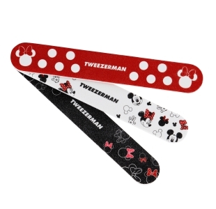 Mickey Mouse and Minnie Mouse Nail File Set in black, white and red