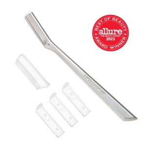 Stainless Steel Facial Razor with 3 replacement blades
