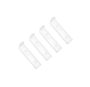 4 Facial Razor Replacement Blades with rounded plastic edge on top
