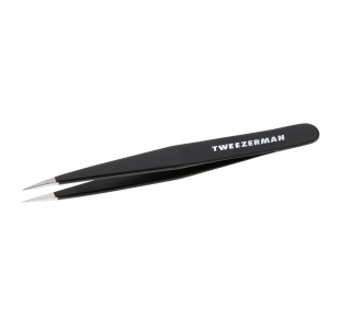 Midnight Sky Point Tweezer, black color finish with stainless steel tips