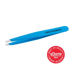 Allure best of Beauty Award winner Blue Stainless Steel Blue Slant Tweezer