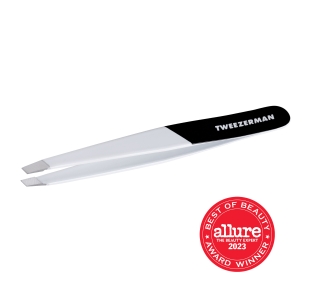 Allure best of beauty award  winner Midnight Strike Black and White Slant Tweezer