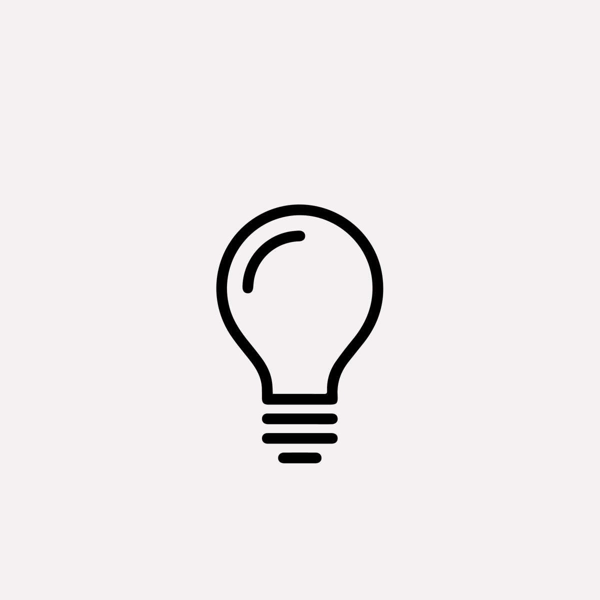 Pictured is drawn image of light bulb